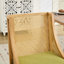 Rustic French Olive Rubberwood Dining Chair With Comfortable Linen Upholstery And For Room Decorative , High - Quality Solid Frame Breathable Home