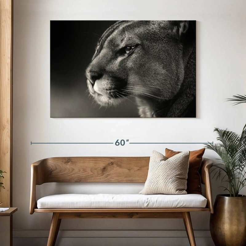 Brampt Cougar Face, 32" H x 48" W