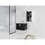 Bathroom Vanity With Ceramic Sink And Side Shelf - Black Chestnut, Modern Configuration Piece 28" Cabinet Gear
