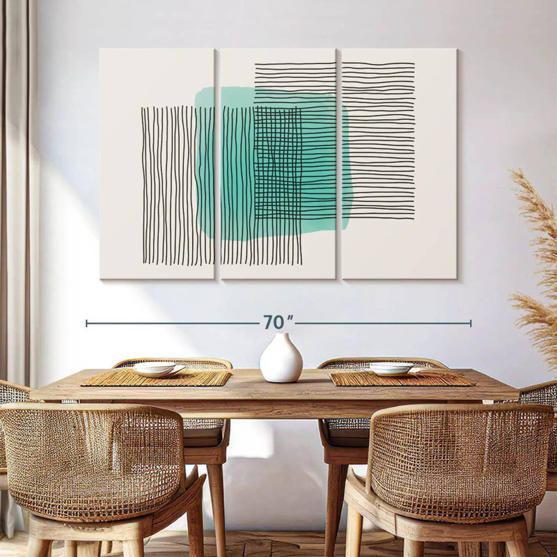 Avery Stripes In Mint, 42" H x 65" W