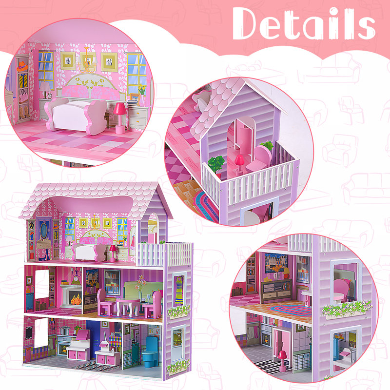 Gilberto Freeport Park 24cm W x 60cm D Indoor Manufactured Wood Playhouse