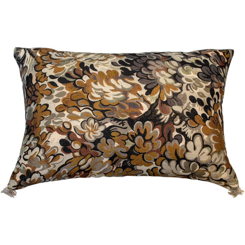 Dejonte Abstract Brown Rectangle Cushion