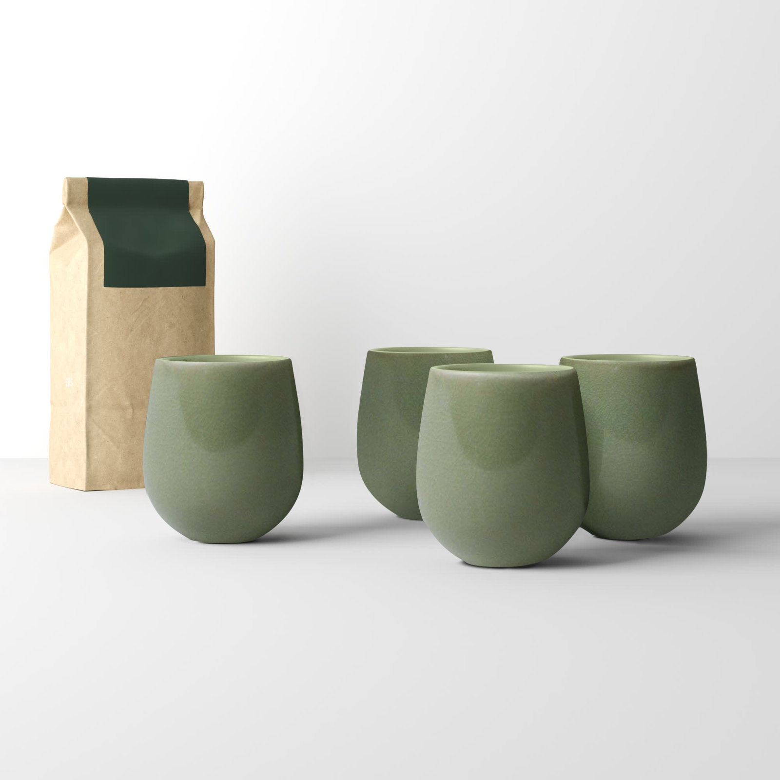 Borgen Handmade Stoneware Coffee Mug, Sage