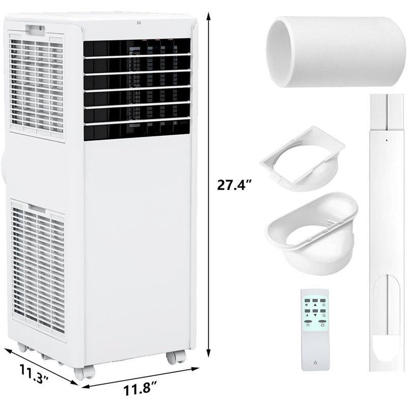 Portable AC Unit with Window Installation Kit - 3-in-1 Air Conditioner, Dehumidifier & Fan for Cooling Bedrooms, Living Rooms, Apartments - Adjustable Thermostat, Timer Control & Remote