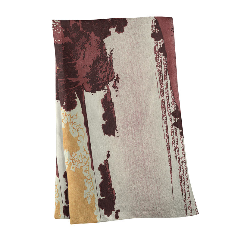 Hague Tea Towel Kitchen Towel, Cotton Twill, Red/Orange