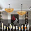 Lustre tambour en cristal (noir)