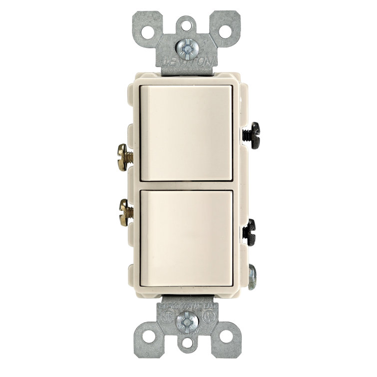 15-Amp Single Pole/3-Way Rocker Light Switch