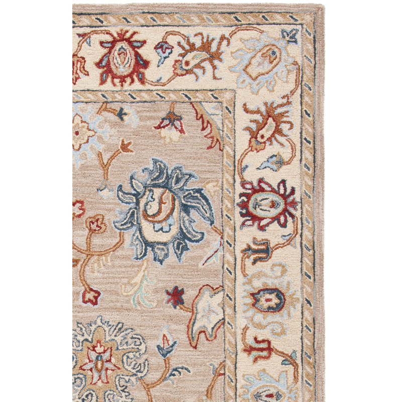 Brockett Hand Tufted Wool Oriental Rug, Rectangle 9' x 12'