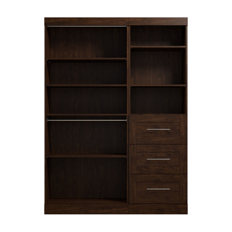 Organisateur de placard avec tiroirs Arlex 61W, Chocolat