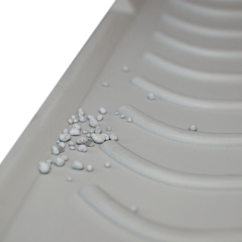 Large Gray Silicone Cat Litter Mat with Raised Lip