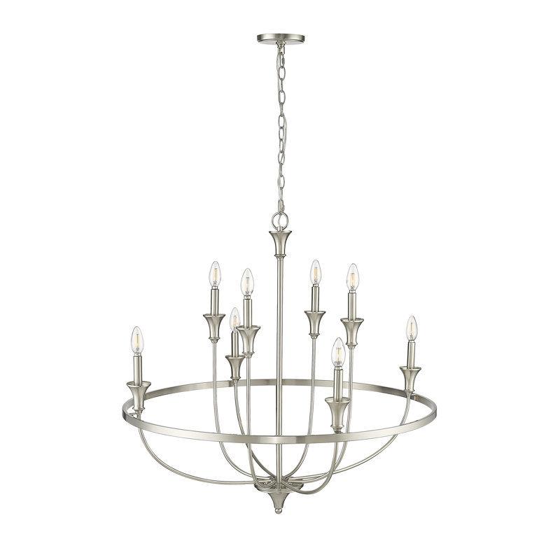 Emery 8 - Light 34" Wide Chandelier, Brushed Nickel