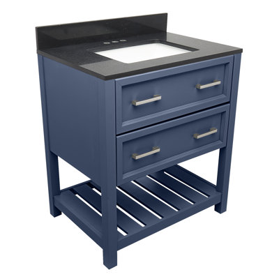 31'' Single Bathroom Vanity with Engineered Quartz Top