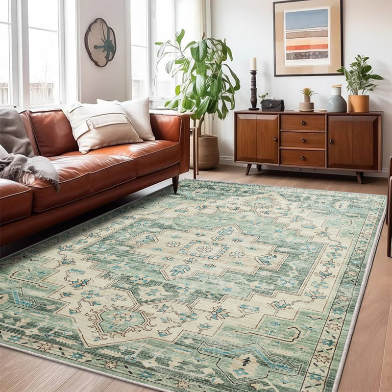 Audelia Vintage Look Shag Area Rug, Rectangle 80 x 150 cm