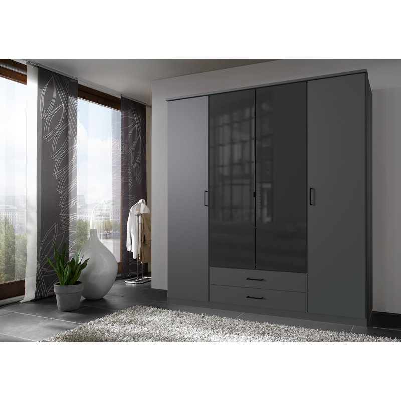 Nakylah 4 Door Manufactured Wood Wardrobe