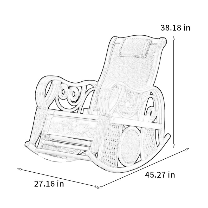 Élégante chaise en rotin