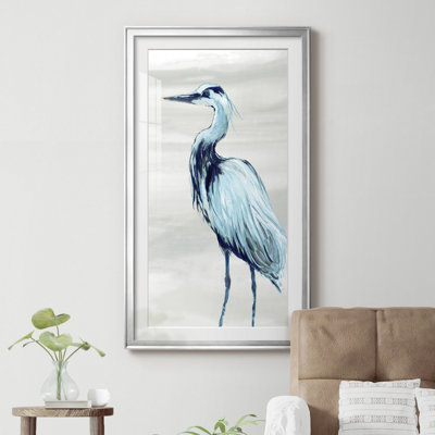 By the Sea Crane II - Reproduction d'art graphique sur papier encadré