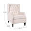 Fauteuil inclinable élégant et confortable avec revêtement capitonné et design à oreilles pour les salons modernes-1412193547