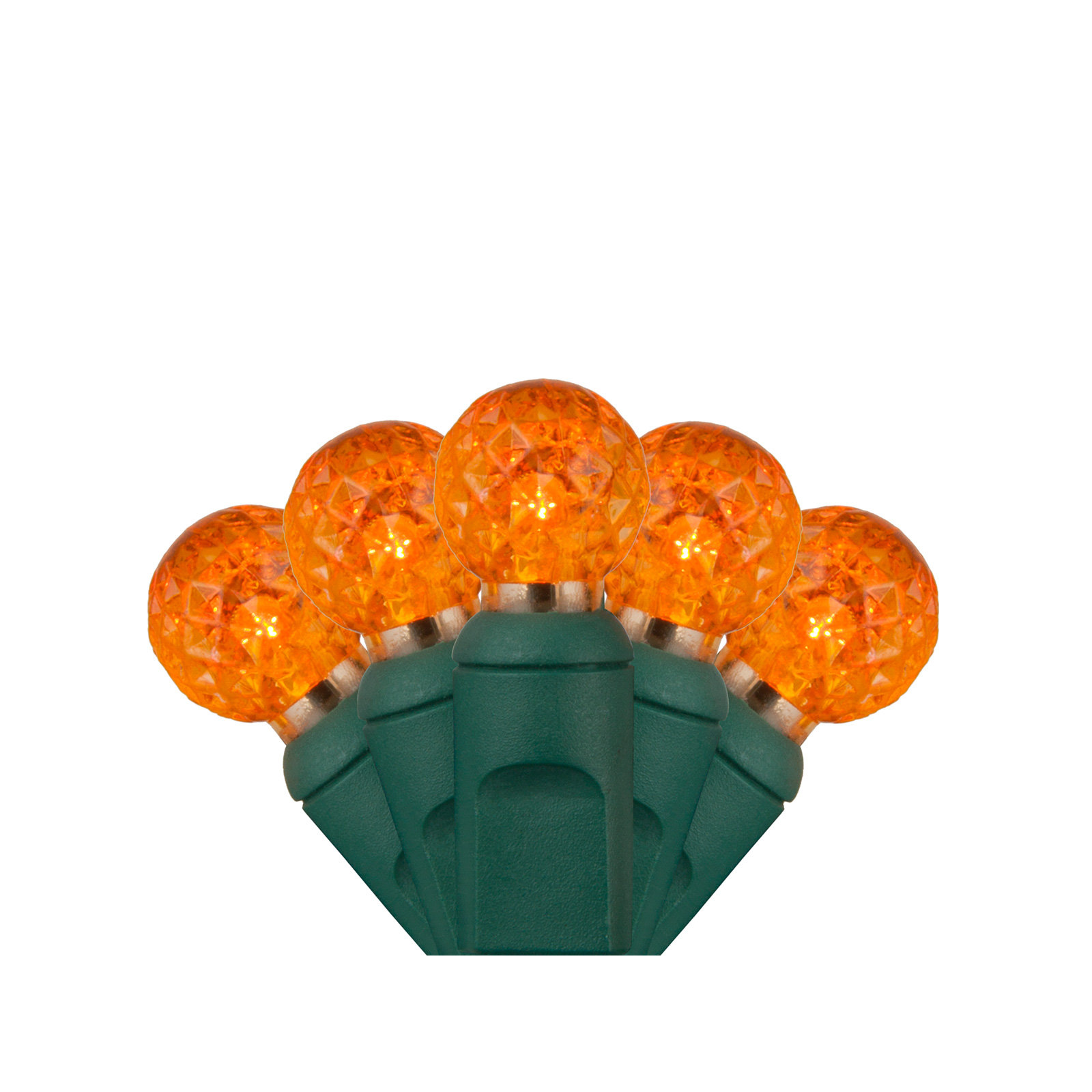 70 Light LED Mini Globe String Lights, Amber/Orange