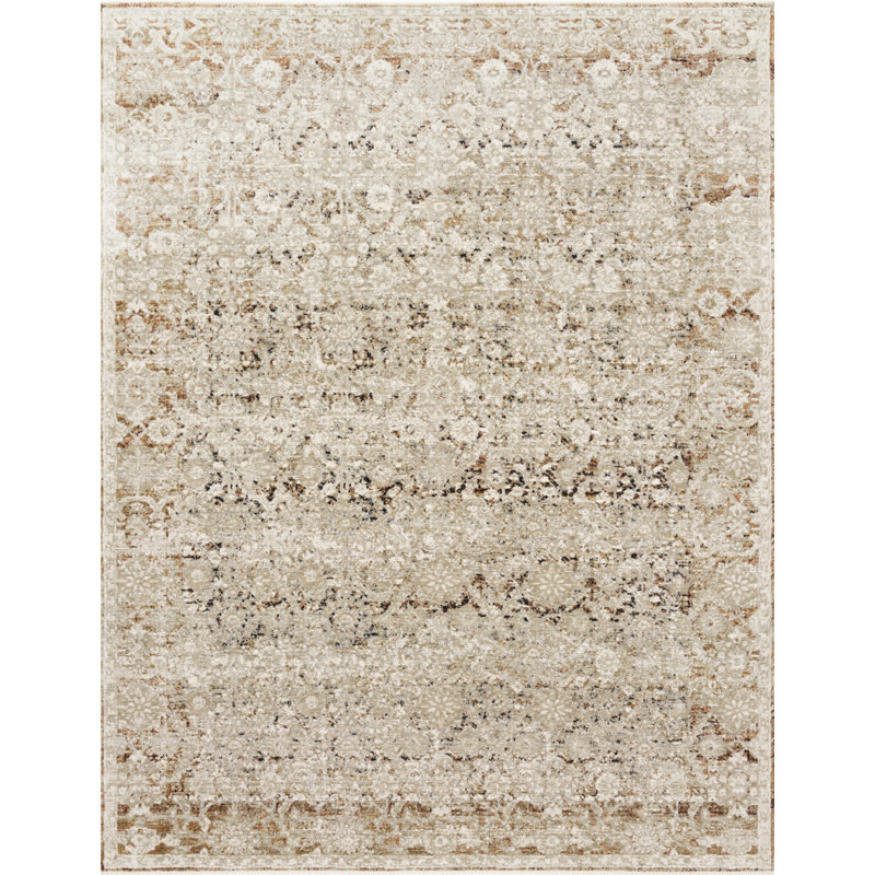 Tapis beige Fuhrman, Rectangle 3 pi 7 po x 5 pi 2 po
