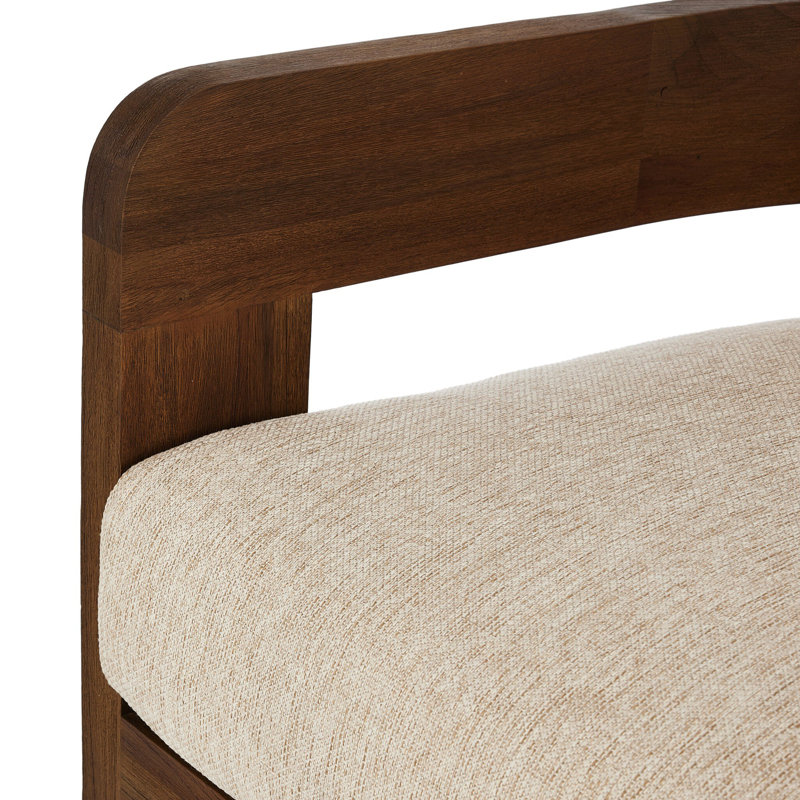 Chapman Outdoor Teak Lounge Chair, Beige