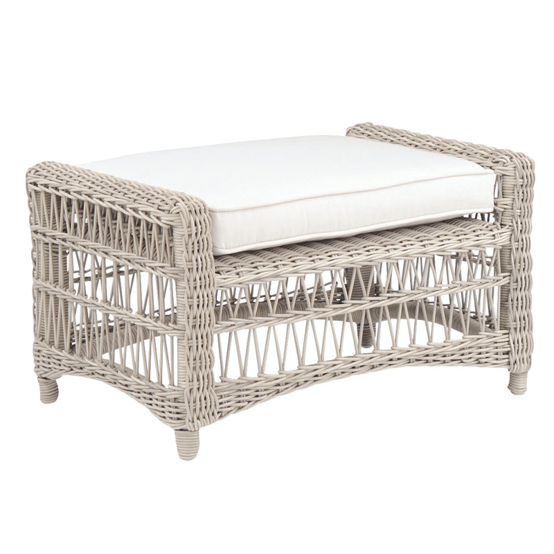 Southampton Outdoor Ottoman, Classic White, Ash