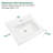 24" White Ceramic Rectangular Single Bathroom Vanity Tops Drop-In Bathroom Sink with Overflow(Top Only)-103566838