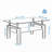 Clear Rectangle Glass Coffee Table