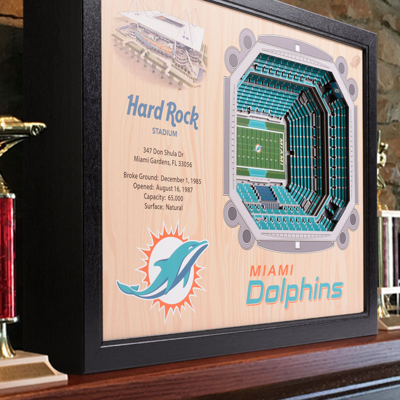 Traditional Entertainment Wall Decor, Miami Dolphins