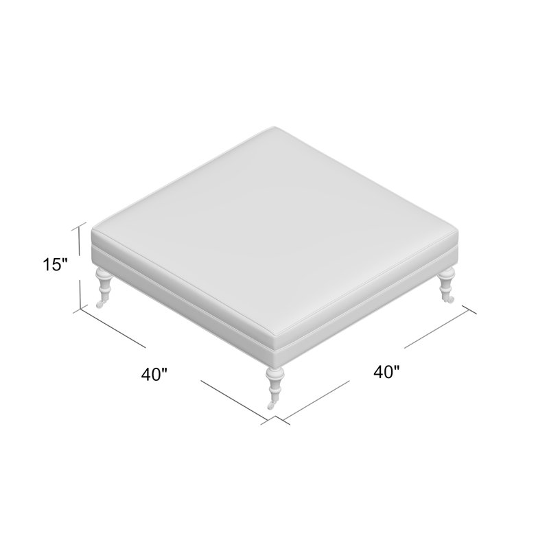 Geneva Upholstered Ottoman, Gray