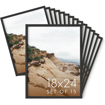 Cadre photo en bois - ensemble de 15
