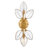 Fredrick Ramond Amira Two-Light Wall Sconce w/ Clear Pressed Glass Leaves