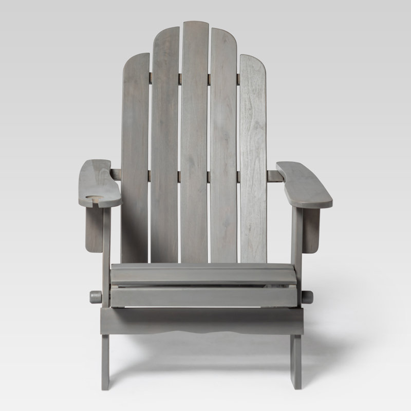 Abhisekh Outdoor Adirondack Chair, Grey Wash