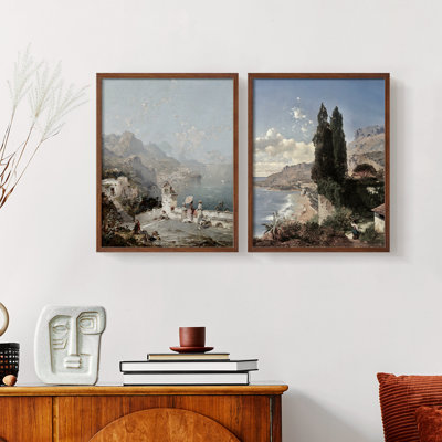 «Vintage Landscape XXIII», impression giclée sur cadre - ensemble de 2