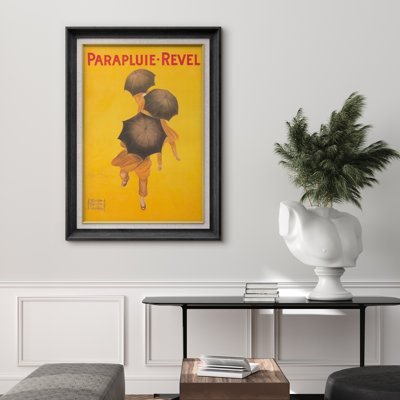 Parapluie Revel Art Deco Umbrella Poster Artwork, Vintage French Advertising Pictures, Framed Canvas Giclee Print Wall Art
