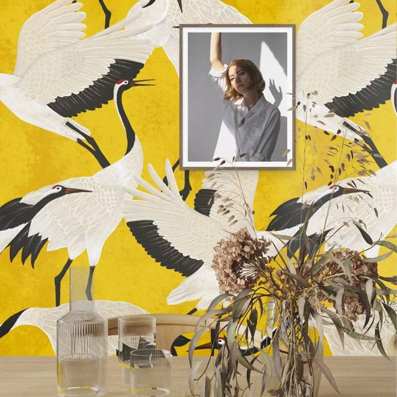 Gold Herons Wallpaper