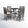Square 4 - Person 32.7'' L Outdoor Standing Height Table Set with 29"W Stools