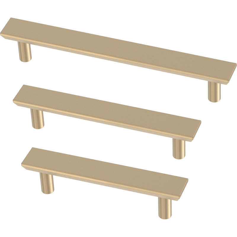Chamfered 5 1/16" Center Bar Pull Multipack, Champagne Bronze, 5 1/16" Center to Center