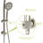 Brushed Nickel Shower System: 4.7" Rain Showerhead, 7 Hand Shower, Adjustable Bar & Arm Multi With Showerhead Slide