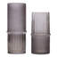 Vase en verre gris à deux tons (ensemble de 2)