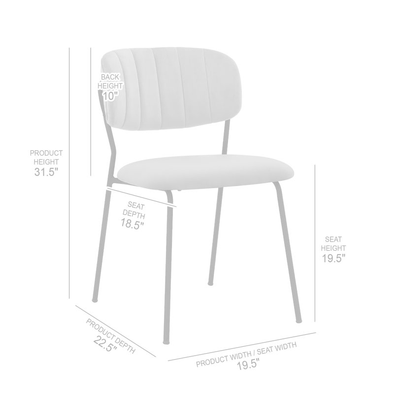 Barun Velvet Upholstered Metal Side Chair