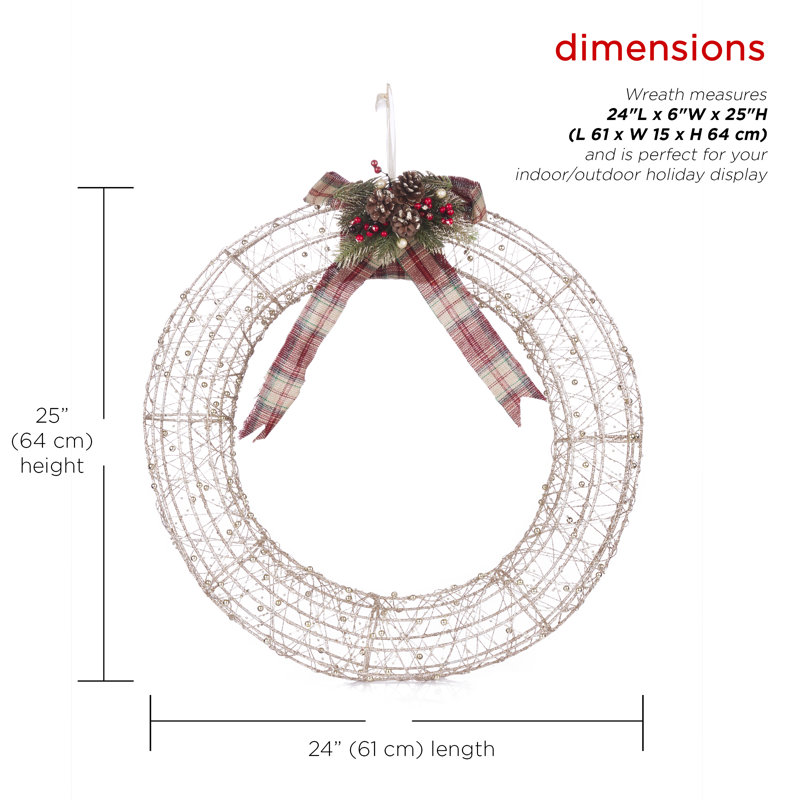 Hanging Wreath Decorative Lighted Display
