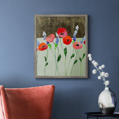 Toile encadrée de qualité supérieure Coquelicot, prête à être accrochée