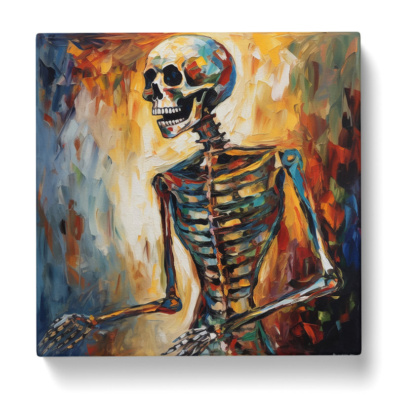 Skeleton Expressionism - Wrapped Canvas, 50cm H x 50cm W x 3cm D