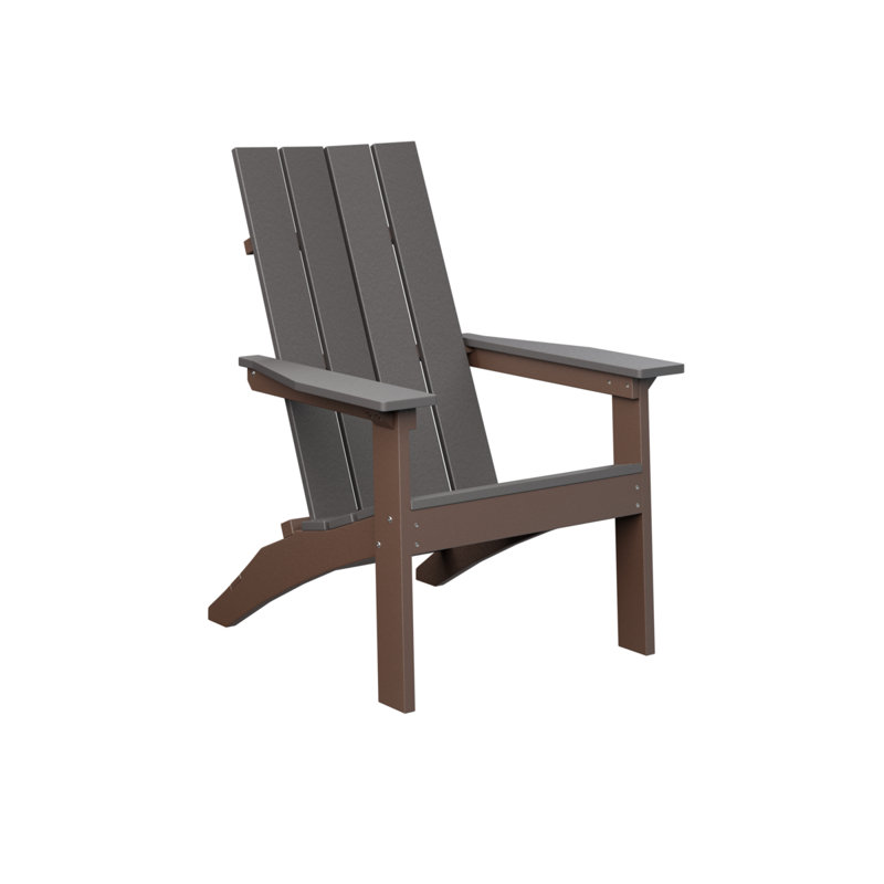 Berlin Gardens Mayhew Adirondack Chair, Smoke Gray/Chocolate Brown