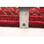 Tapis décoratif en laine de conception unique en laine noué à la main New Age de 3 pi 7 po x 6 pi 9 po de couleur rouge