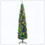 Arbre de Noël artificiel pré-éclairé avec 668 branches, 250 lumières, base en acier