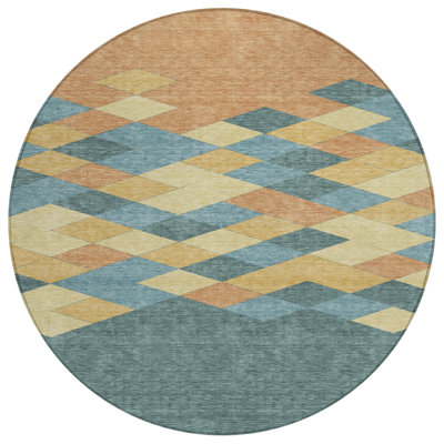 Machine Washable Indoor/Outdoor Chantille ACN2555 Geometric Rug