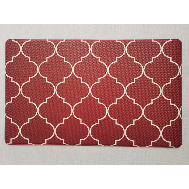 Tapis de bain en PVC avec envers antidérapant Vero, Bourgogne, 20 po x 20 po