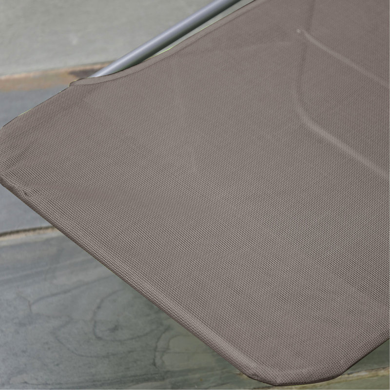 5 Reclining Beach Lounge Bed, Breathable Mesh Seat And , Folding For Outdoor, Yard, Patio, Brown Chaise Poolside Chair, Back, Seat, Beach,