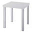Table de bout blanche ultrabrillante et chrome
